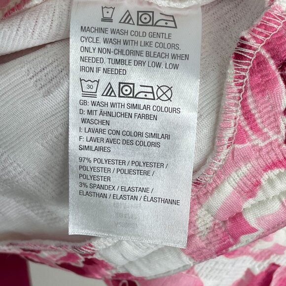 Isaac Mizrahi Live! Womens Plus 2X Floral Quilted Kimono Jacket Pink White - Picture 5 of 13